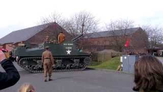 WW2 Sexton Self Propelled Gun Firing at Explosion Gosport UK [upl. by Yelkrab]