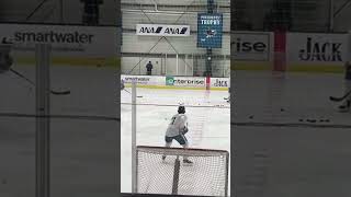 Macklin Celebrini going through some shooting drills  Development Camp Part 1 [upl. by Schrader]