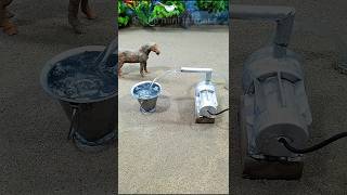 Mini tractor project mini motor water pump project horse video  278 [upl. by Brenan]