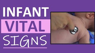 Infant Vital Signs Pediatric Nursing Assessment Newborn NCLEX Review [upl. by Omrellug]