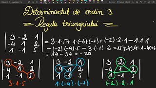 Regula triunghiului determinanti de ordin 3 exercitii rezolvate clasa a 11 aInvata Matematica Usor [upl. by Dorella]