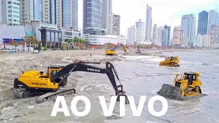 Balneário Camboriú Alargamento da Faixa de Areia AO VIVO de 14 Setembro 2021 BalneárioCamboriú [upl. by Leonteen]