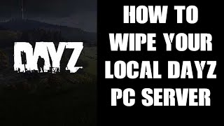 How To Reset  Wipe Your Local PC DayZ Server amp Return XMLs To Default Vanilla [upl. by O'Kelly]