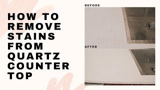 HOW TO REMOVE STAINS FROM WHITE QUARTZ COUNTERTOP [upl. by Nylsirk536]