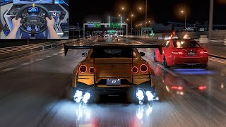 1006HP Nissan GTR R35 Vs 871HP 2JZ BMW M3 Street Racing  Assetto Corsa  Moza R9  VR [upl. by Tolliver]