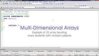 C  Student Marks in 2D Array [upl. by Corena]