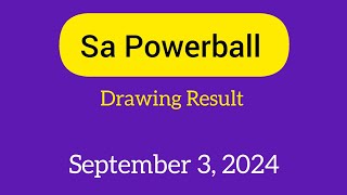 Sa Powerball Results Tuesday 03 September 2024  Powerball Plus Result [upl. by Goldshlag]