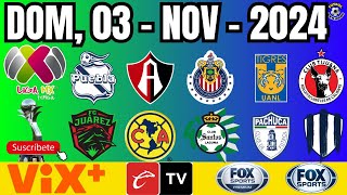 🚨 LIGA FEMENIL MX  DOMINGO 03 NOVIEMBRE 2024 🚨 [upl. by Patrich93]