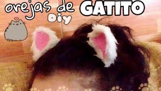 Diy Orejas de gatito  ♻disfraz halloween [upl. by Adlemy179]