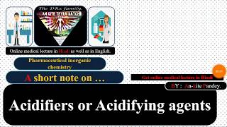 Acidifiers  Acidifying Agent  Dil Hydrochloric acid  Ammonium chloride  In Hindi [upl. by Enila]