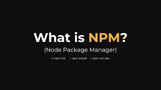 What is NPM  Node Package Manager 🤯 [upl. by Neelat]