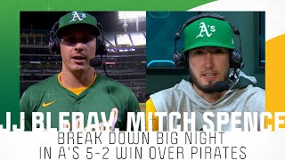 JJ Bleday Mitch Spence break down big night in As 52 win over Pirates  NBC Sports California [upl. by Jerrine633]