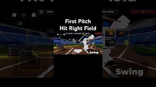 First Pitch Hit Right Field roblox baseball hcbb shorts [upl. by Nairot83]