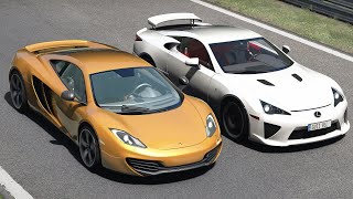 Lexus LFA vs McLaren MP4 12C at Monza [upl. by Lowenstein]