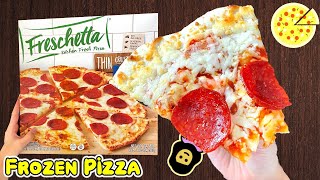 🍕Freschetta Thin Crust Premium Pepperoni  Frozen Pizza Review [upl. by Dace]