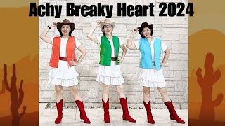 Achy Breaky Heart 2024 Line Dance demo amp count [upl. by Akemak701]