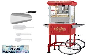 VEVOR Popcorn Popper Machine 8 Oz Popcorn Maker with Cart 850W 48 Review [upl. by Goodrich242]