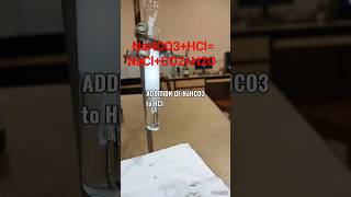 Reaction of NaHCO3 with HCl shorts shortsfeed viralvideo trending chemical chemicalreaction [upl. by Morlee]