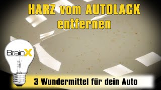 Baumharz vom Auto schonend entfernen  Autolack pflege [upl. by Haslam]