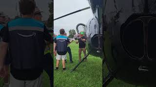 Helicopter lands in Kingsport to carry supplies to flooded areas in North Carolina [upl. by Sucramraj33]