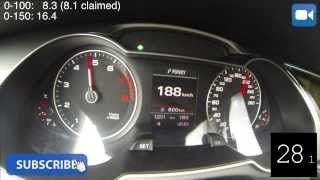 Audi A4 18 TFSI Acceleration Test 170 HP 0190 kmh Beschleunigung Autobahn [upl. by Sandeep]