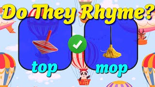 Kindergarten and Preschool Rhyming Practice  Reading Practice  Do They Rhyme [upl. by Morgen]