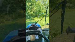 AgOpenGPS 633 automatically brush mowing a field in a NH T475 with a Landpride RCF2084 [upl. by Olivette]