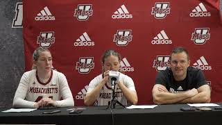 UMass WBB vs Saint Peters Press Conference I Coach Leflar Kristin Williams Stefanie Kulesza [upl. by Newton]