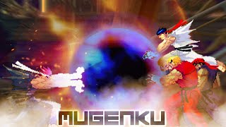 Mega Hadouken that sounds like a machine gun De Ryu vs Parry Team Street Fighter Mugen Multiverse [upl. by Tobie918]