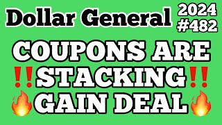 2024482😱Dollar General Couponing‼️COUPONS ARE STACKING‼️GAIN DEAL‼️Must Watch👀👀 [upl. by Hiroko338]