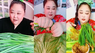 ASRM MUKBANG  Challenge Eat green onions eat shrimp eat fish  eat meat part 71 [upl. by Clarabelle485]