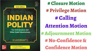 V103 Privilege Closure Calling Attention Adjournment Noconfidence MotionM Laxmikanth Polity [upl. by Alyel564]