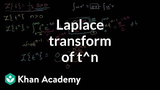 Laplace transform of tn Ltn  Laplace transform  Differential Equations  Khan Academy [upl. by Cherry621]