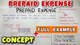 Prepaid Expense  Adjusting Entry  By Saheb Academy [upl. by Jobe6]