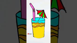 How to draw easy juice glass [upl. by Varick]