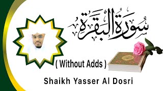 Without Ads Complete Surah Baqarah by Shaikh Yasser Al Dosari [upl. by Lenni]