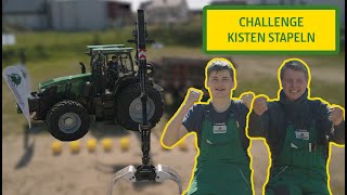 KISTEN STAPELN mit John Deere Forstmaschine– Challenge [upl. by Vassily869]