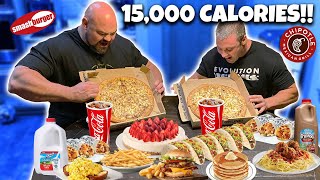 EATING MY OLD STRONGMAN DIET FOR A DAY  15000 CALORIES [upl. by Sarid]