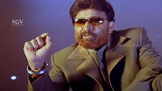 DrVishnuvardhan Khadak Warns To Rowdy Sharat  Kadamba Kannada Movie  Superhit Dialogue Scene [upl. by Liahcim]