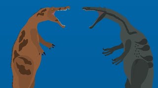 Baryonyx vs Suchomimus  Sticknodes [upl. by Aruol]