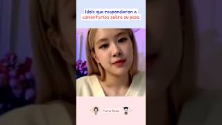 Idols que respondieron a comentarios sobre su peso kpop shorts [upl. by Nivlag]