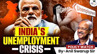 Jobless Growth in India  Indias Employment Crisis  UPSC CSE  Policy Watch  StudyIQ [upl. by Ahsemo]