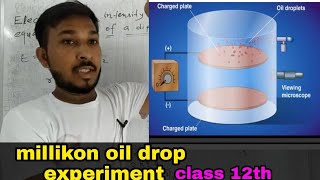 millikan oil drop experiment  determine charge on electron  class 12 [upl. by Niowtna]