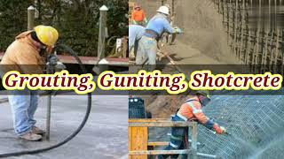 Difference between Grouting Guniting and Shotcrete  Civil Engineering  Shiwani Jha [upl. by Shipley493]