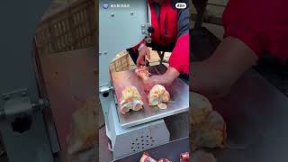 Cooking food chef cuts beef bones for cooking shortvideo food shorts meat [upl. by Bullard221]