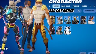 Every MEOWSCLESCATS Skin Showcase in Fortnite 2024 [upl. by Allain]