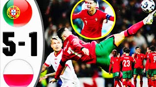 Portugal vs Poland 51 Highlights amp All Goals 2024 Ronaldo Bicycle Kick Goal [upl. by Ramma]