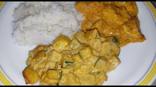 Courgette au curry avec la pâte de curry  Recette simple et rapide [upl. by Raymund31]