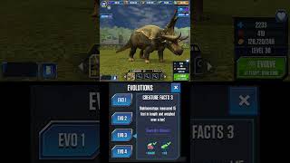 DIABLOCERATOPS ALL EVOLUTION  Jurassic World The Game [upl. by Amando895]