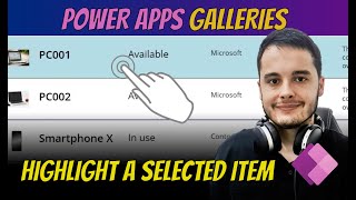 POWER APPS GALLERY DESIGN TUTORIAL select and highlight the selected item [upl. by Nnaeilsel]